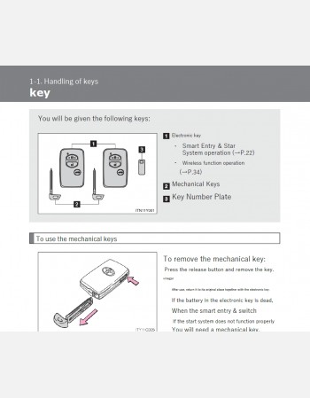 toyota avensis 2011-2012 owners manual